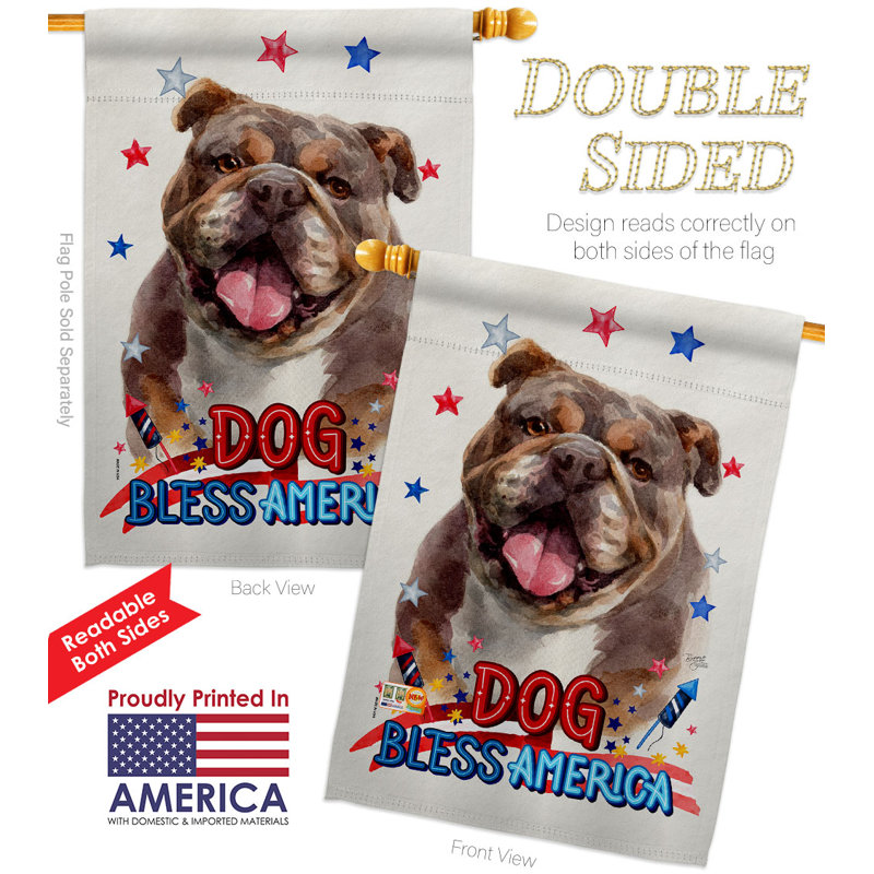 Double Sided 40'' H x 28'' W Polyester Animal House Flag
