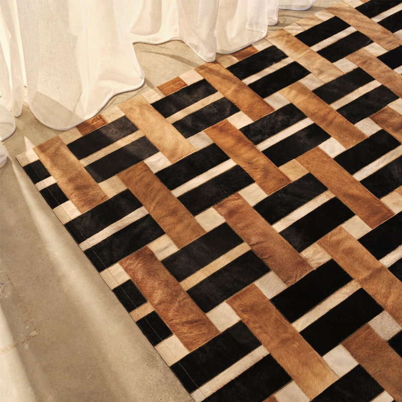 ART HIDE X GREG NATALE Area Rug, Caramel, Rectangle 9' x 12'3"
