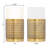 Judene 11"H Gold and White Round Shade Hurricane Lamp