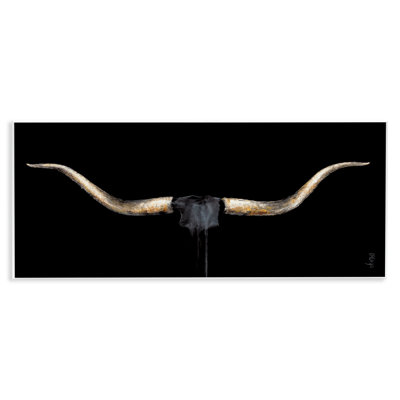 «Bull Horns», art animalier sur bois par Dina D'Argo
