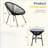 3-Piece Acapulco Wicker Patio Bistro Set With 2 Chairs & Glass Table-2099842