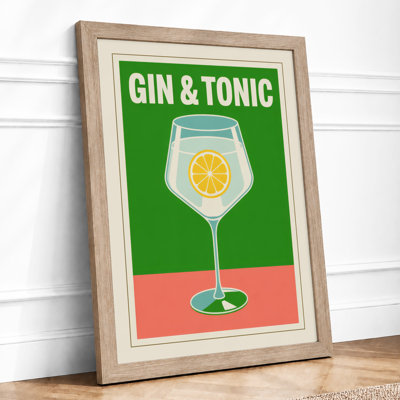 Gin and Tonic Retro - Framed Print