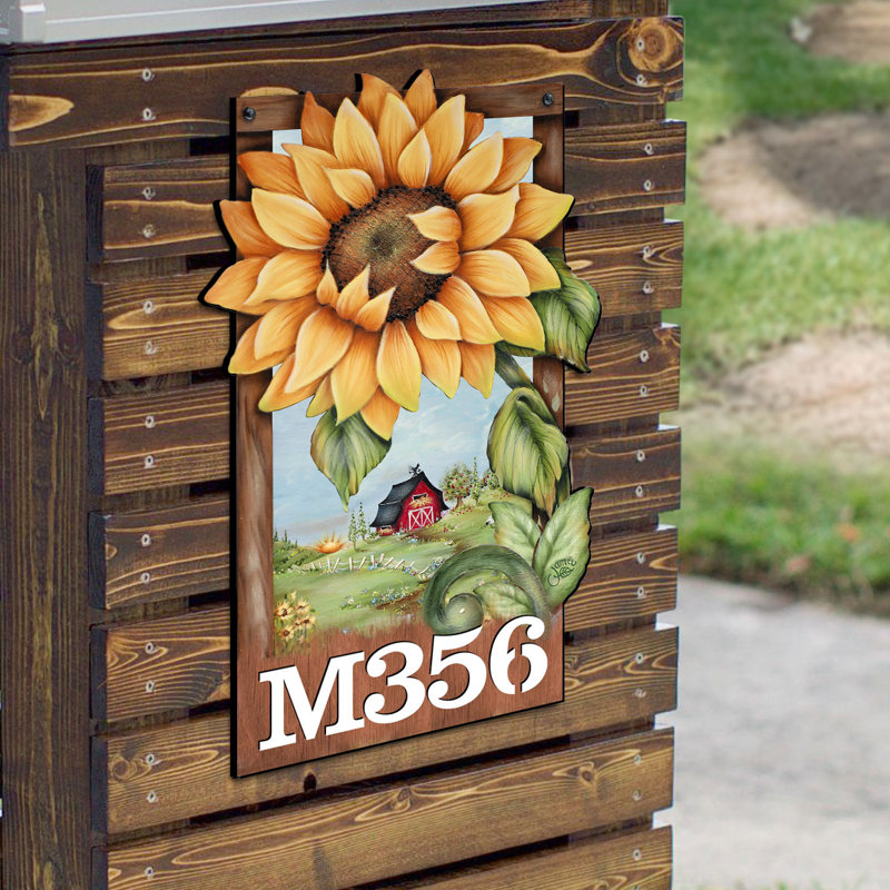 Support mural tournesol