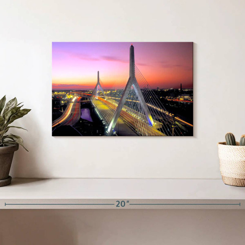 Lilie Leonard P. Zakim Bridge, 8" H x 12" W