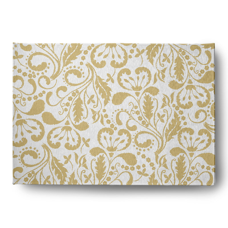 Aylanie Chenille Floral Indoor Rug, Rectangle 5' x 7'