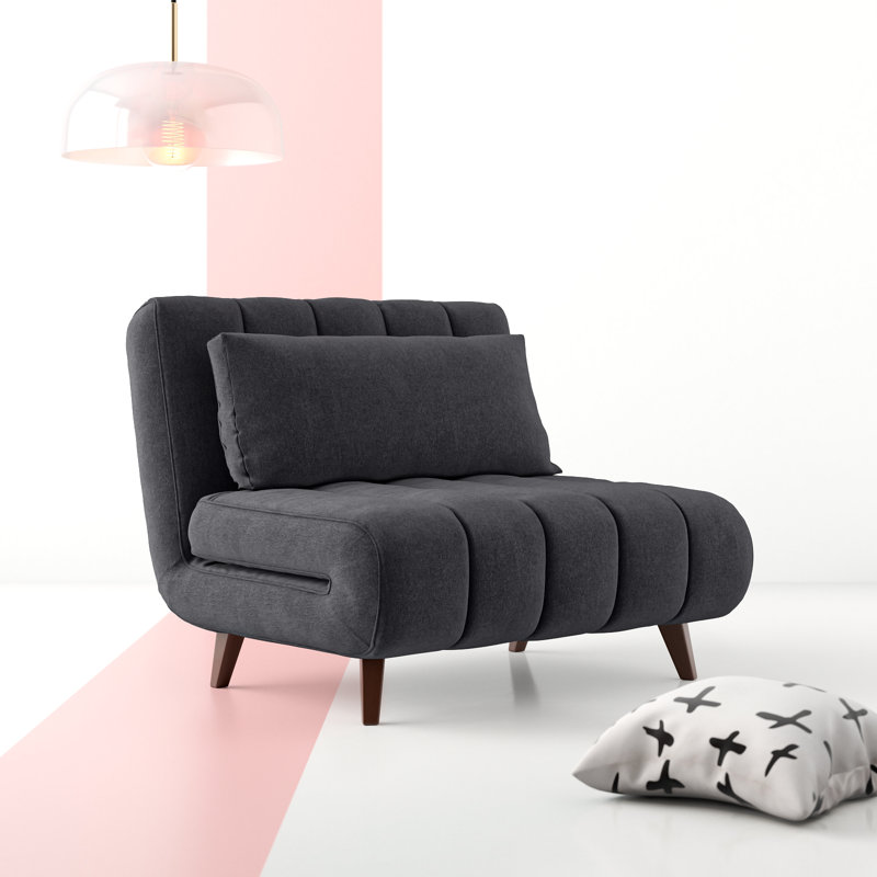 Canapé-lit sans accoudoirs 40,55 po Elledge, Gris anthracite