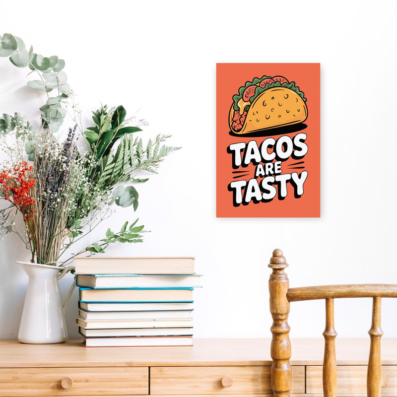 Illustration de Taco Tasty, H 18 po x l 12 po