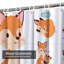 Rideau de douche orange imperméable, rideaux de douche pour la salle de bain avec 12 crochets-129998043