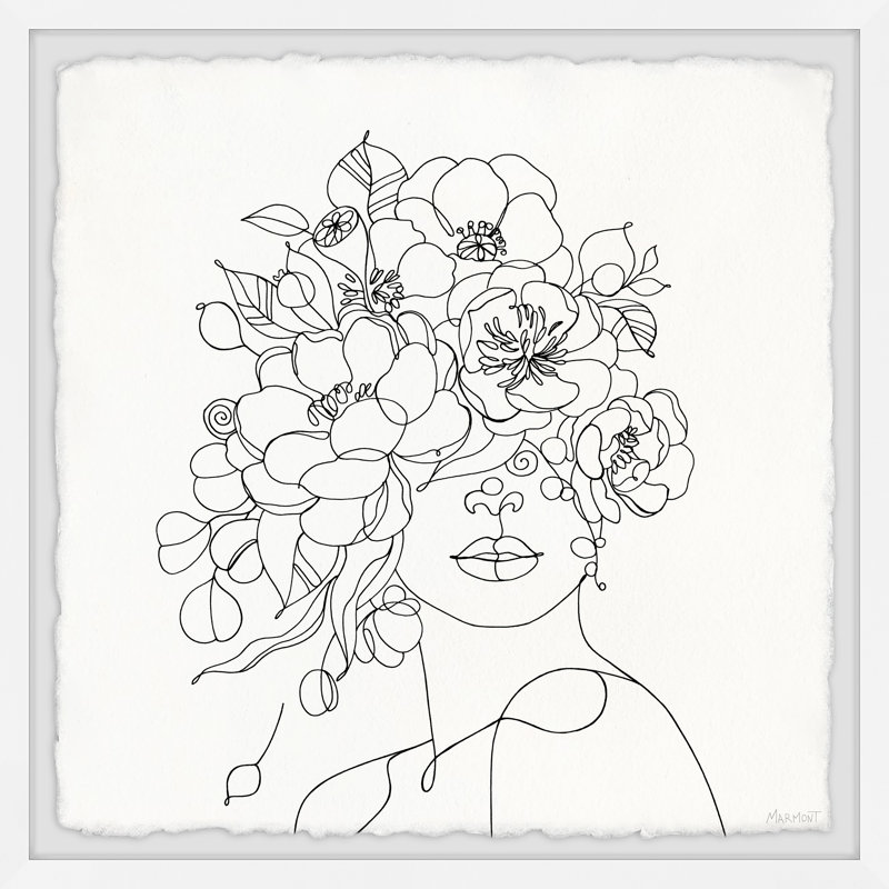 Flower Model - Single Picture Frame Print, 81cm H x 81cm W x 3.81cm D