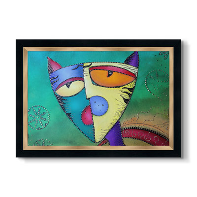 Celestial Cat-Laura Barbosa-Toile encadrée sur mesure