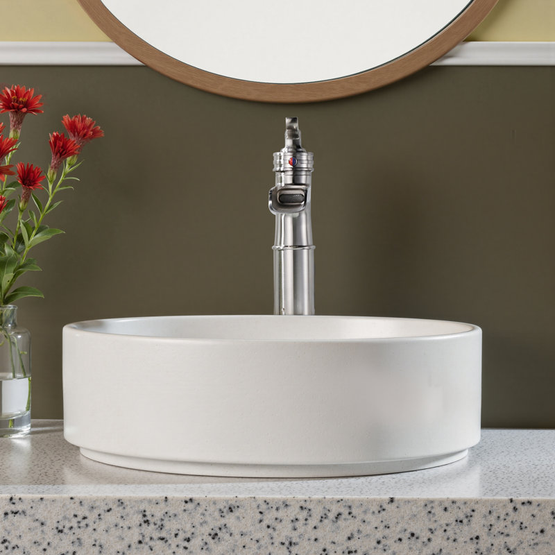Vessel Bathroom Faucet With Drain Assembly, Brushed Nickel