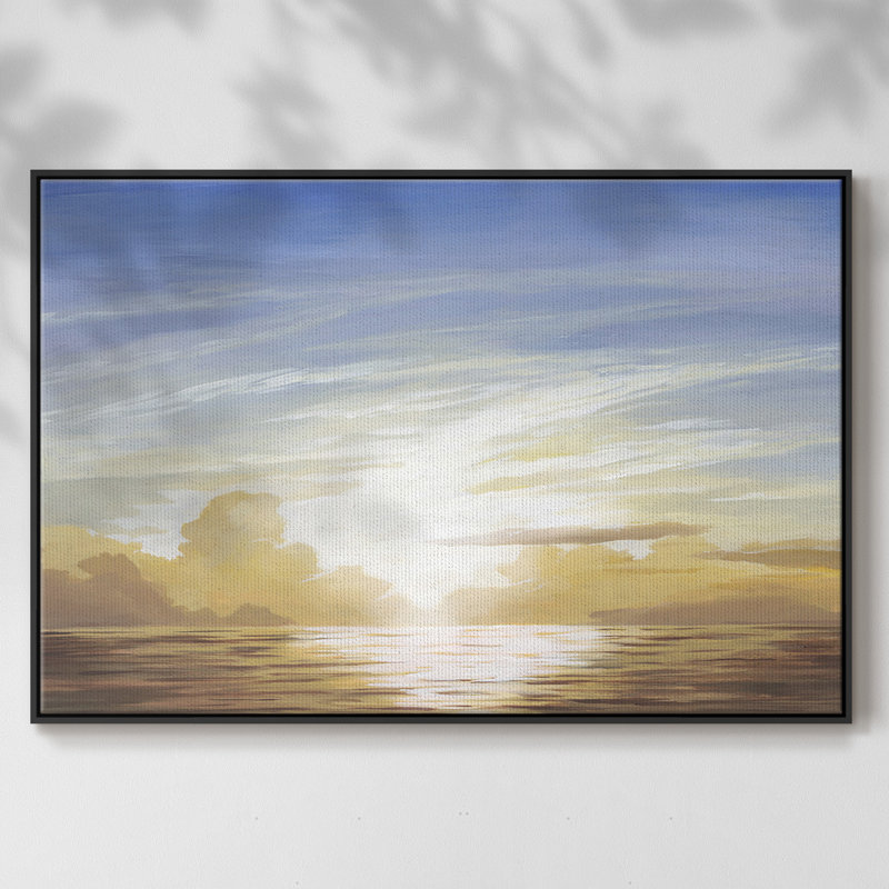 «Luminous Waters III», reproduction d'art sur toile, Noir, H 17 po x l 25 po x P 2 po