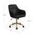 Martha Stewart Rayna Upholstered Swivel Home Office Chair with Flared Arms-114728964-114728961