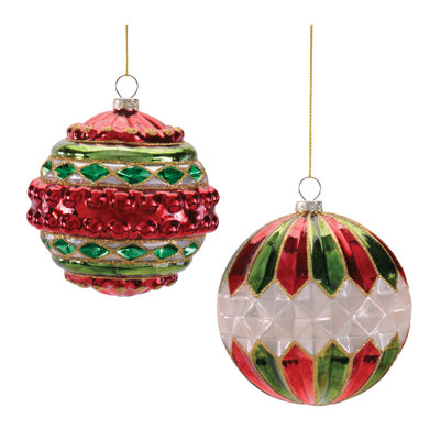 Glass Ball Ornament Set of 6