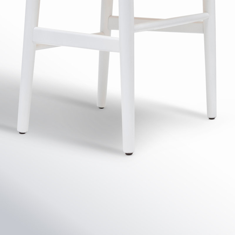 Chaise en bois massif Wyn, Blanc/naturel, 2