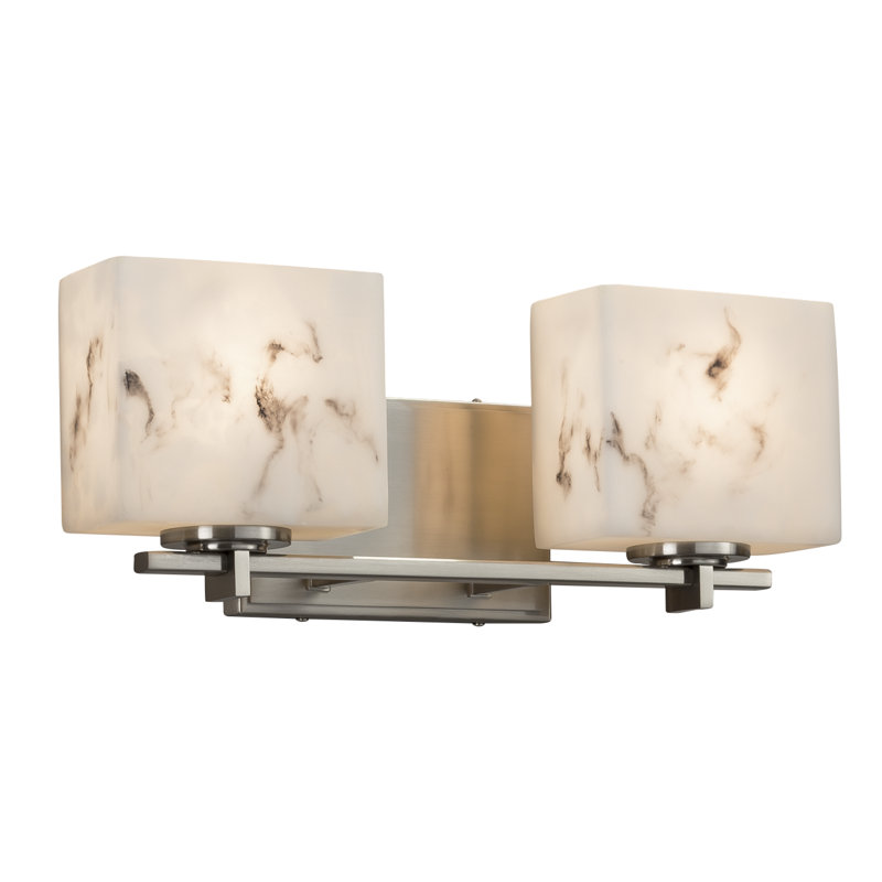 Éclairage pour meuble-lavabo 2 lumières Crew, Nickel brossé