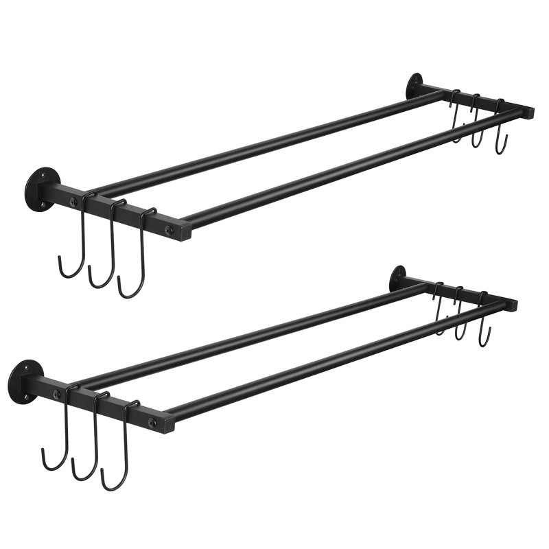 Wall Mounted Metal Sport Rack w/ Hooks