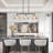 Brinson 3 - Light Silver Mercury Glass Kitchen Island Linear Pendant