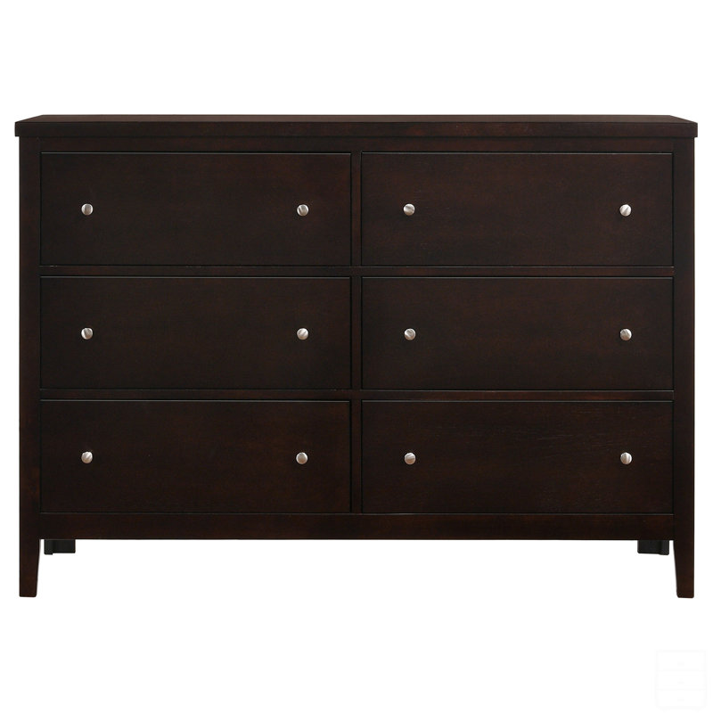 Commode 6 tiroirs, Cappuccino