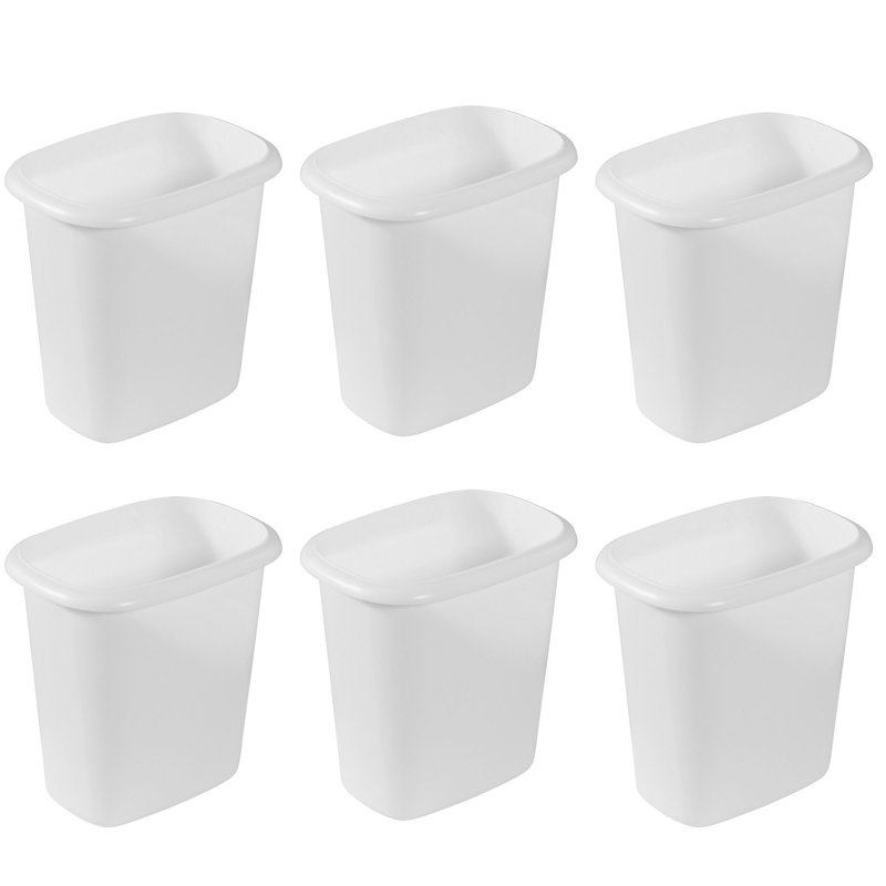 Plastic Open Waste Basket - 1.5 Gallons
