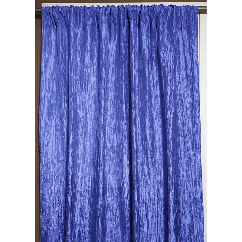 Gyle Semi Sheer Curtains / Drapes Single Panel, 54" W x 120" L, Royal Blue