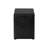 Bedroom Nightstand With 2 Drawers, Upholstered In Black Leather Look, Transitional, 20.5In W X 16.16In D 20.86In H Storage, Leather-Like,