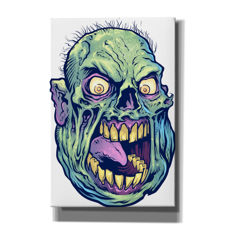 «Deseret Zombie», tête 12 sur toile, H 18 po x l 12 po x P 0,75 po