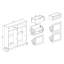Range-chaussures avec 2 tiroirs, 4 tiroirs rabattables, range-chaussures autoportant avec tablette réglable, range-chaussures pour vestibule, vestibule, range-chaussures mince - blanc antique