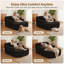Chaise longue en velours côtelé sans assemblage-993124535