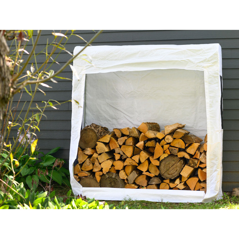 19'' W x 67'' D Metal Log Store, White