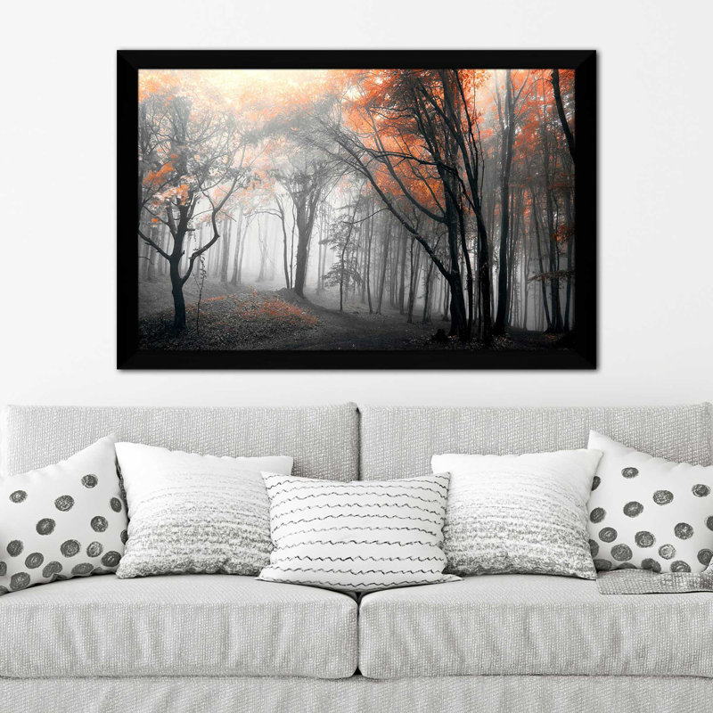 Autumn Woods I par - photographie, H 27,5 po x l 39,5 po x P 0,75 po, Cadre noir
