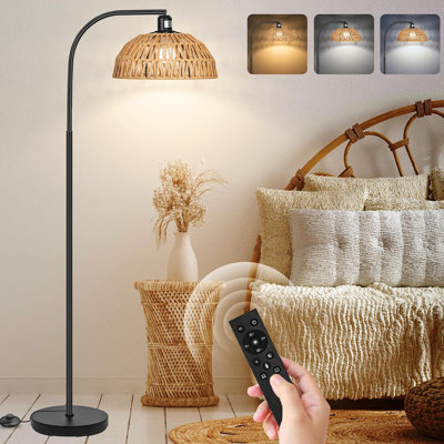 Lampe sur pied avec télécommande Boho