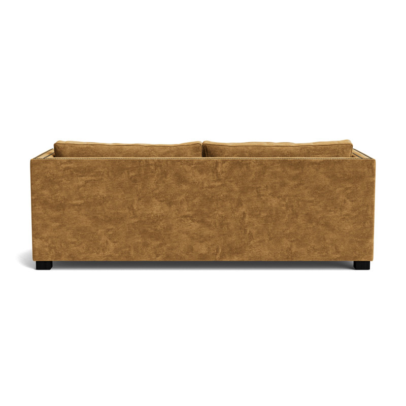 Keaton With Nails 94 Sofa, Antique Brass, Vintage Chenille - Bronze, Black