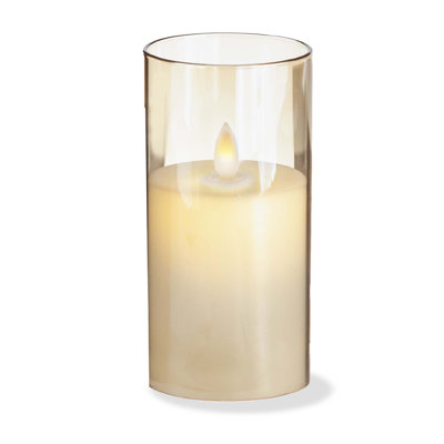 Estella Led Glass Hurricane 3 Amber
