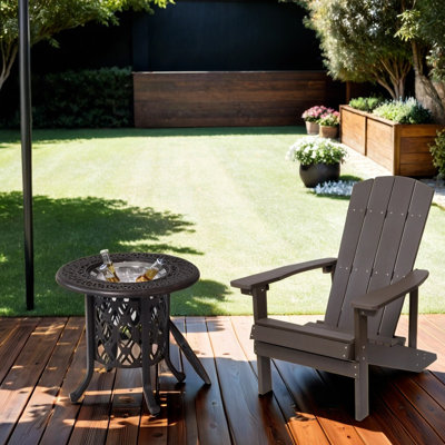 Indoor and Outdoor 21" Side Table With Removable Ice Bucket