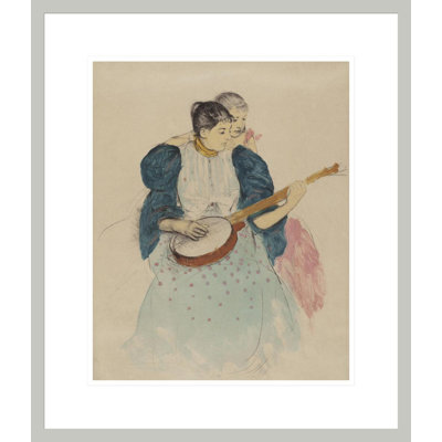 «The Banjo Lesson» par Mary Cassatt, impression giclée sur cadre