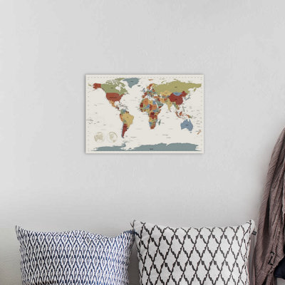 «World Map», impression par Michael Tompsett
