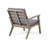 Temecula outdoor acacia wood 4-seater chat set: gray finish with dark gray cushions, loveseat, coffee table & 2 club chairs