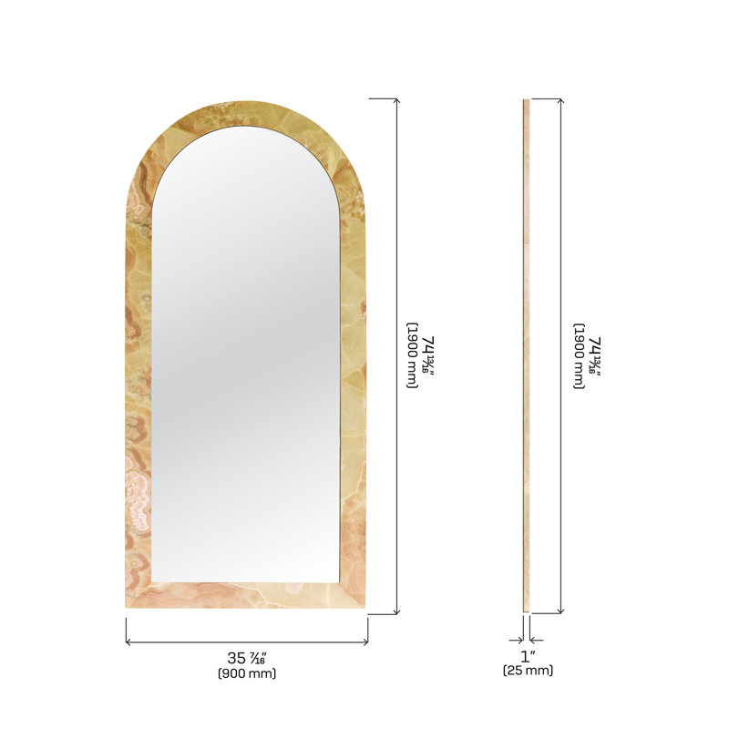 Zehra Rectangle Stone Mirror