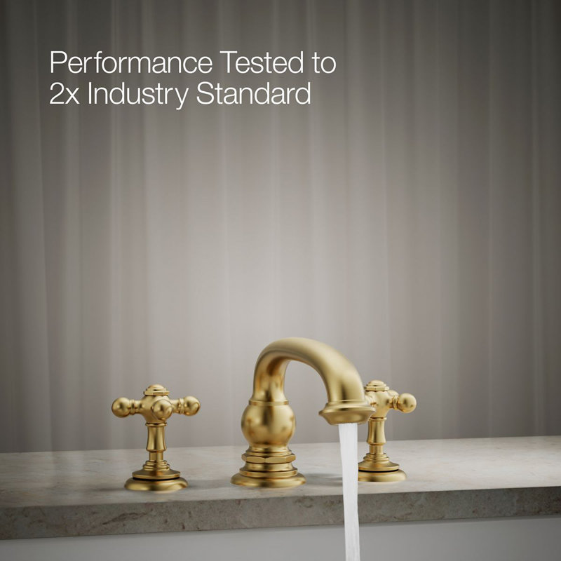 Prname to Kohler Artifacts Bathroom Tub Cross Handles, Brushed Brass