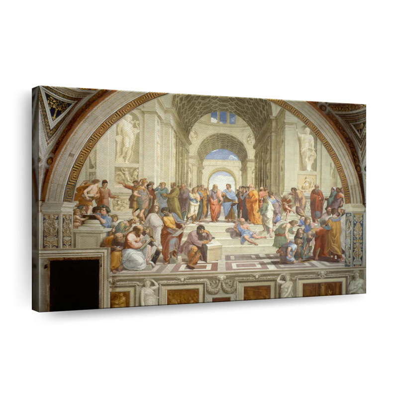 «The School of Athens», reproduction sur toile, H 16 po x l 24 po x P 1,25 po