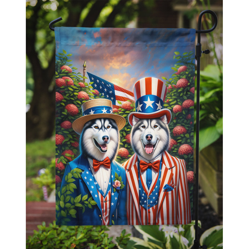 Drapeau All American Garden, Husky sibérien
