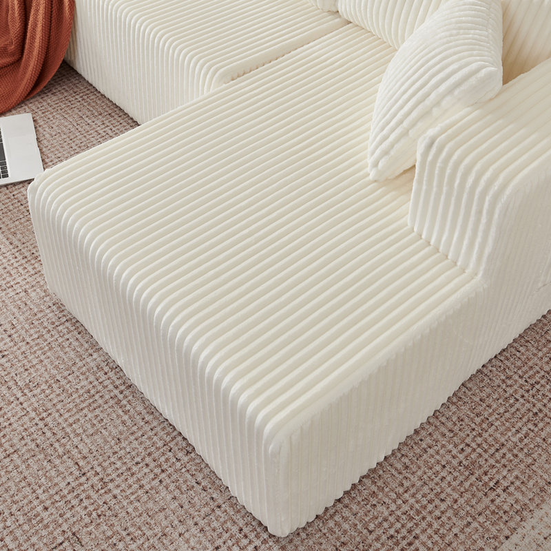 Canapé modulaire en U de 132 po, Beige