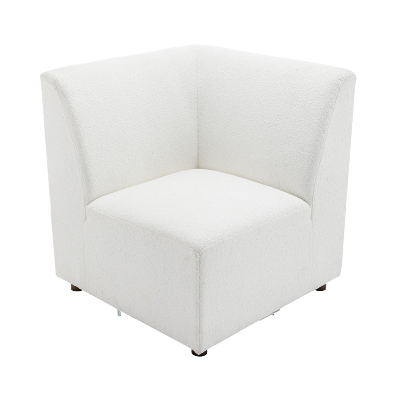 Chaise de coin modulaire Duvall - Tissu performance, Polyester crème