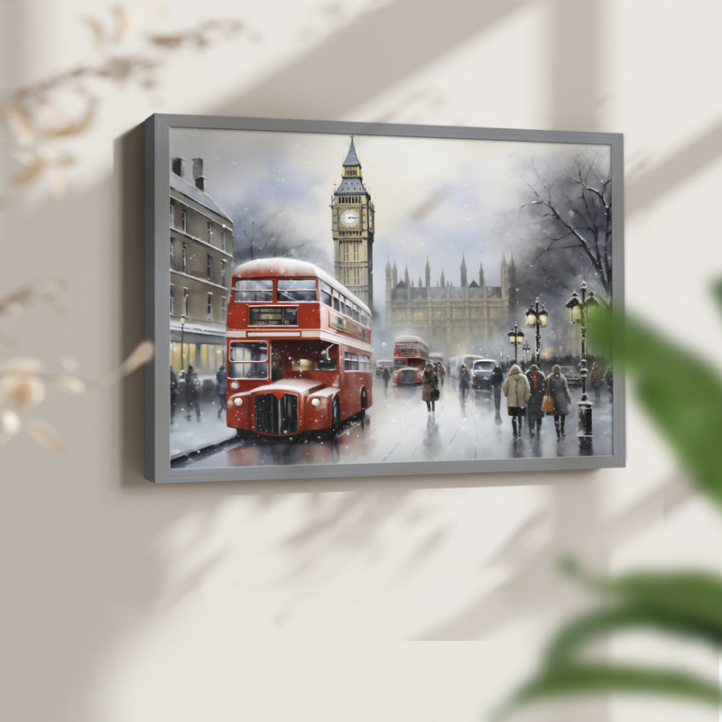 Chirstmas Art-CCCXXVIII -Framed Print - Restickable, Gris, H 11 po x l 14 po