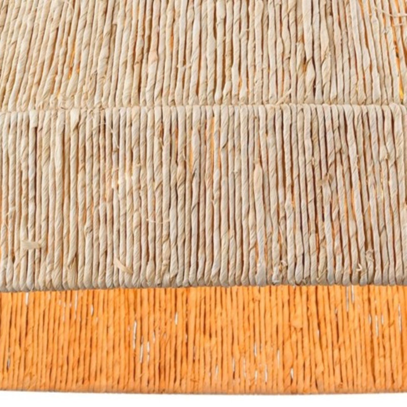 Luminaire suspendu 16 po Manila en laiton avec feuille de maïs naturel