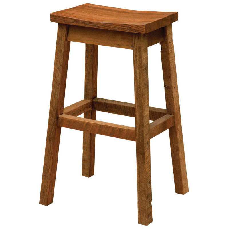 Fireside Lodge Solid Wood Counter Stool, Red Oak, Red Oak, Counter Stool (24" Seat Height)