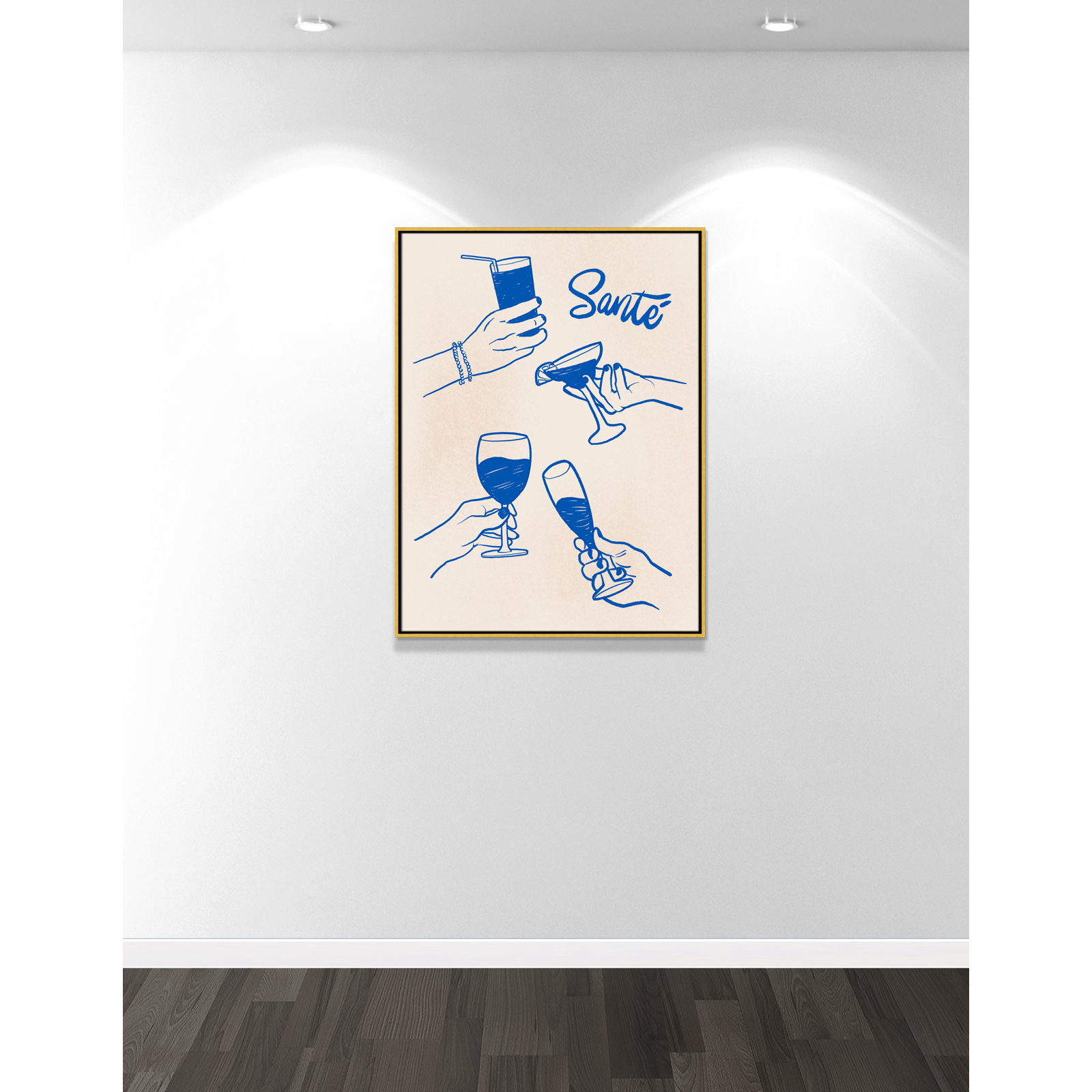 Sante Print by Kimberly Allen, 31.5'' W x 41.5'' H, Gold Floater