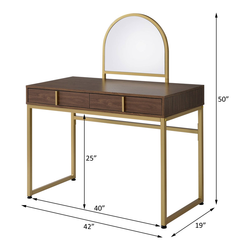 Coleen Vanity with Mirror, Light Yellow
