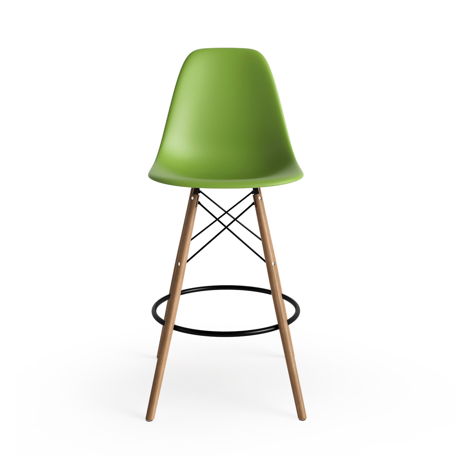 Jordan Bar & Counter Stool, Green/Natural, Counter Stool (26" Seat Height)